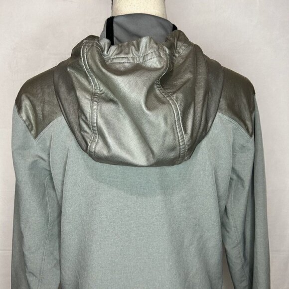 Nike Pro Running Jacket Womens Gray Red Hooded Full Zip Stretch Sz. S - Picture 8 of 10